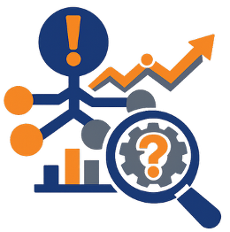 Hand pressing a button on a control panel with two gears beside it.
