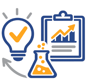 White briefcase icon with a handle and two clasps on a black background.