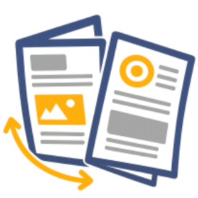 Four different pita sandwiches topped with various fresh ingredients including greens, pickled onions, and sauces served on a black slate plate.