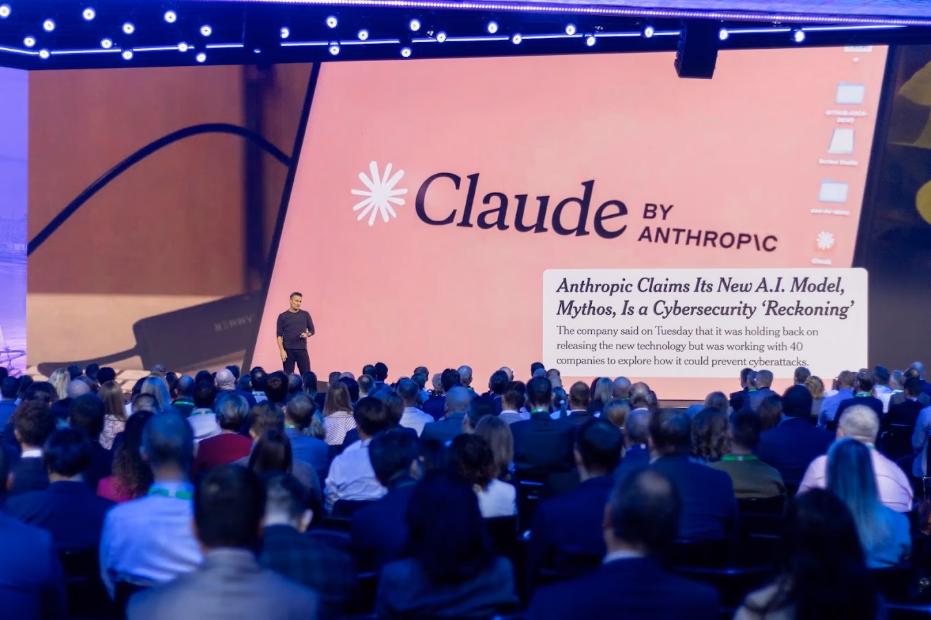 Matt Britton keynote on Claude by Anthropic in front of a full conference audience