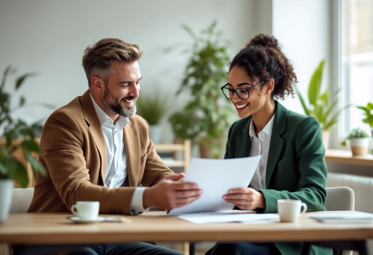 image of a modern insurance advisor in a consultation