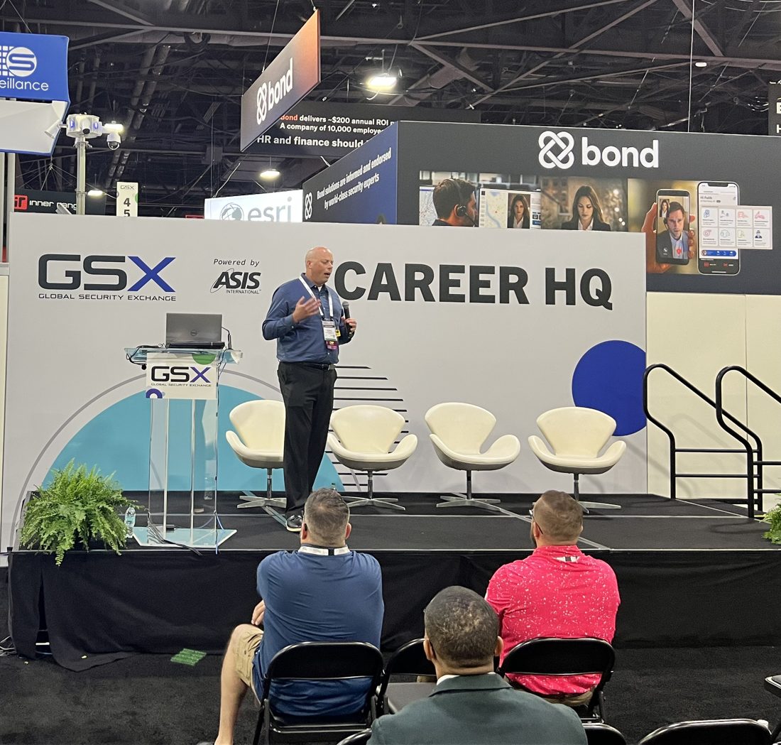 Terry presenting at GSX 2026 Career HQ