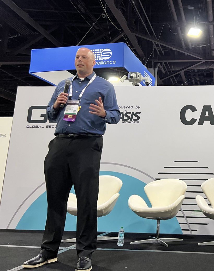 Terry Owens speaking at GSX 2026 Career HQ