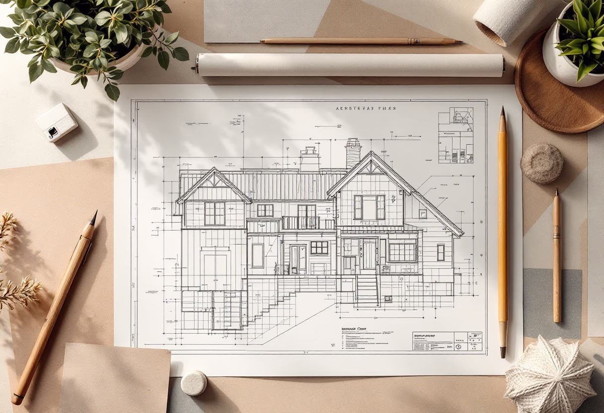 archival architectural blueprints