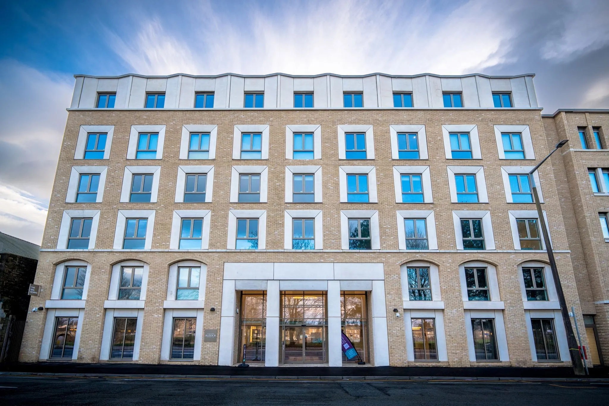 image of corporate office building (for a green tech/cleantech company)
