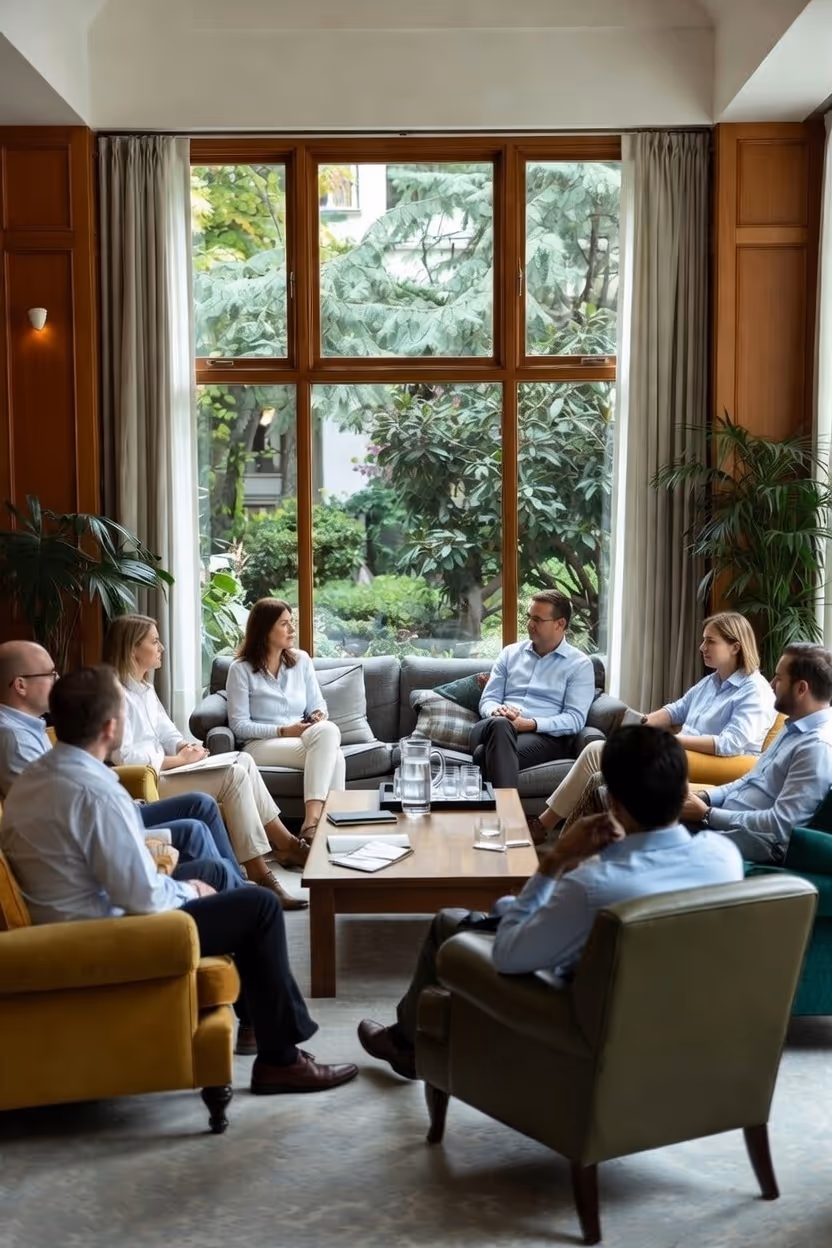 image of a coaching session in progress (for a personal coach & consultant)