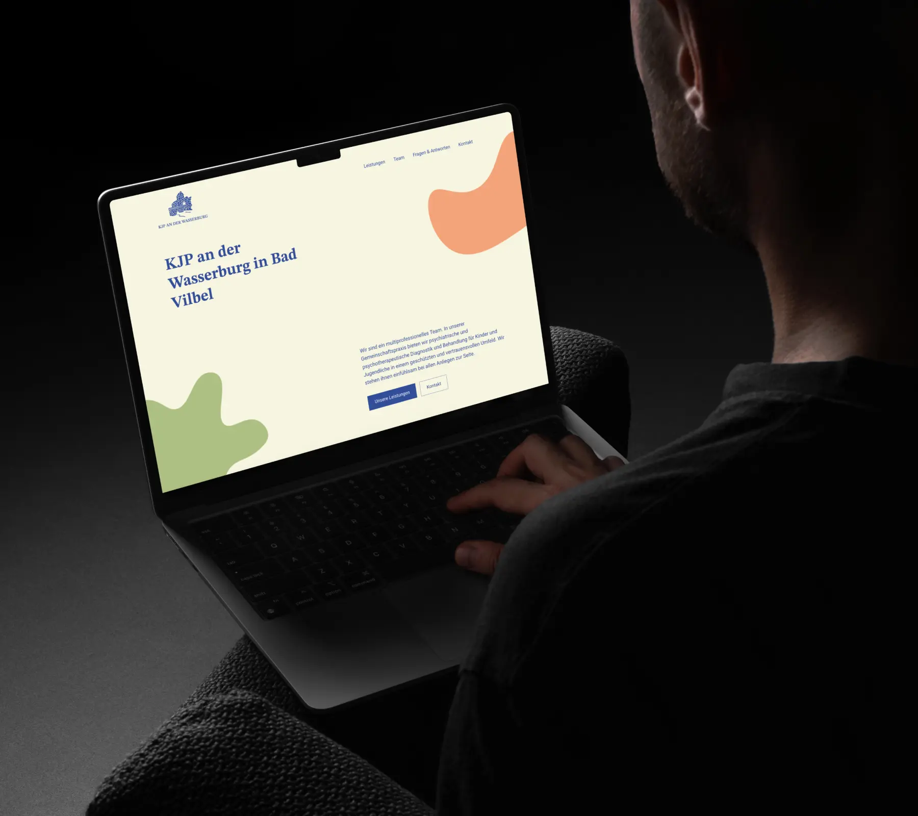 A laptop mock up of KJP Wasserburg
