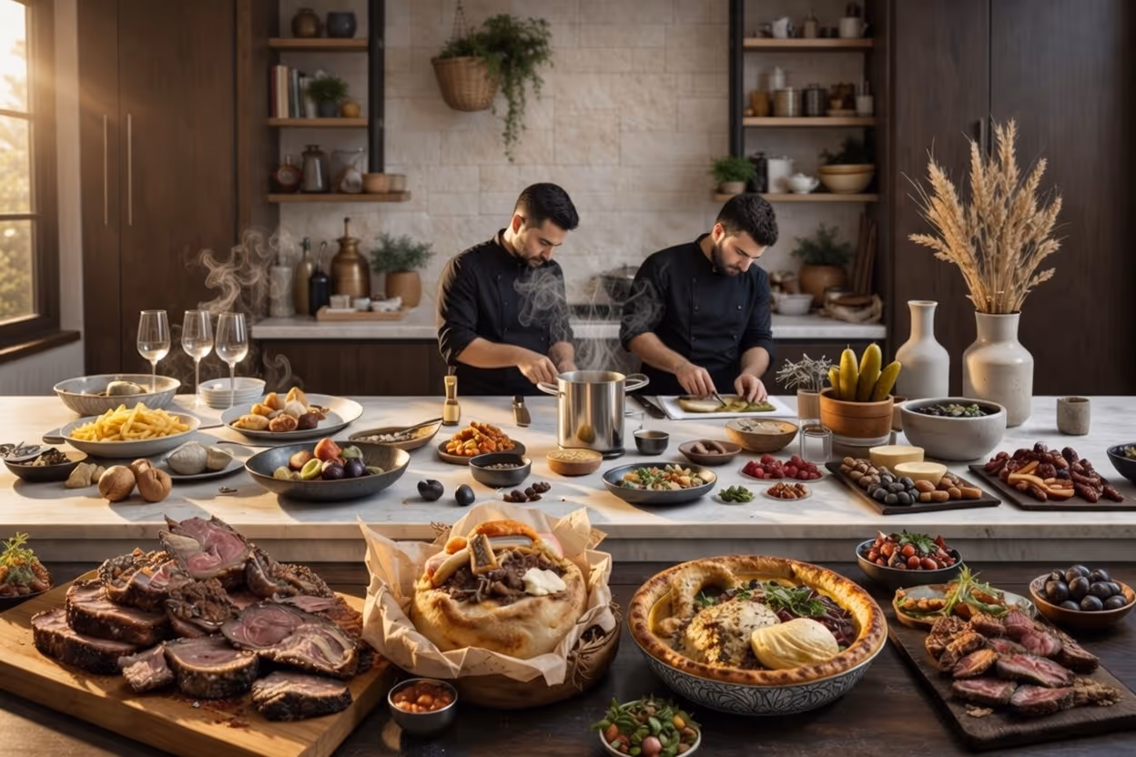 image of kitchen during service (for a fine dining restaurant)