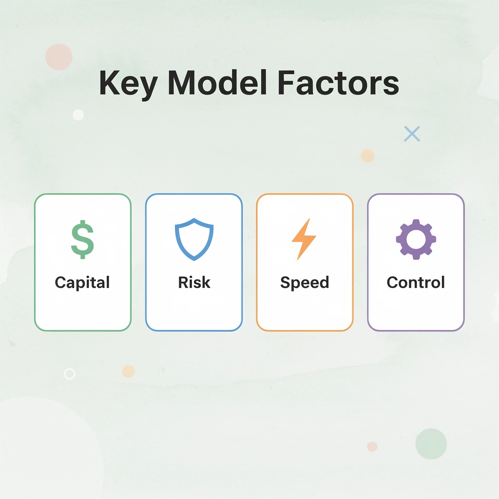 Infographic showing key prop trading model factors