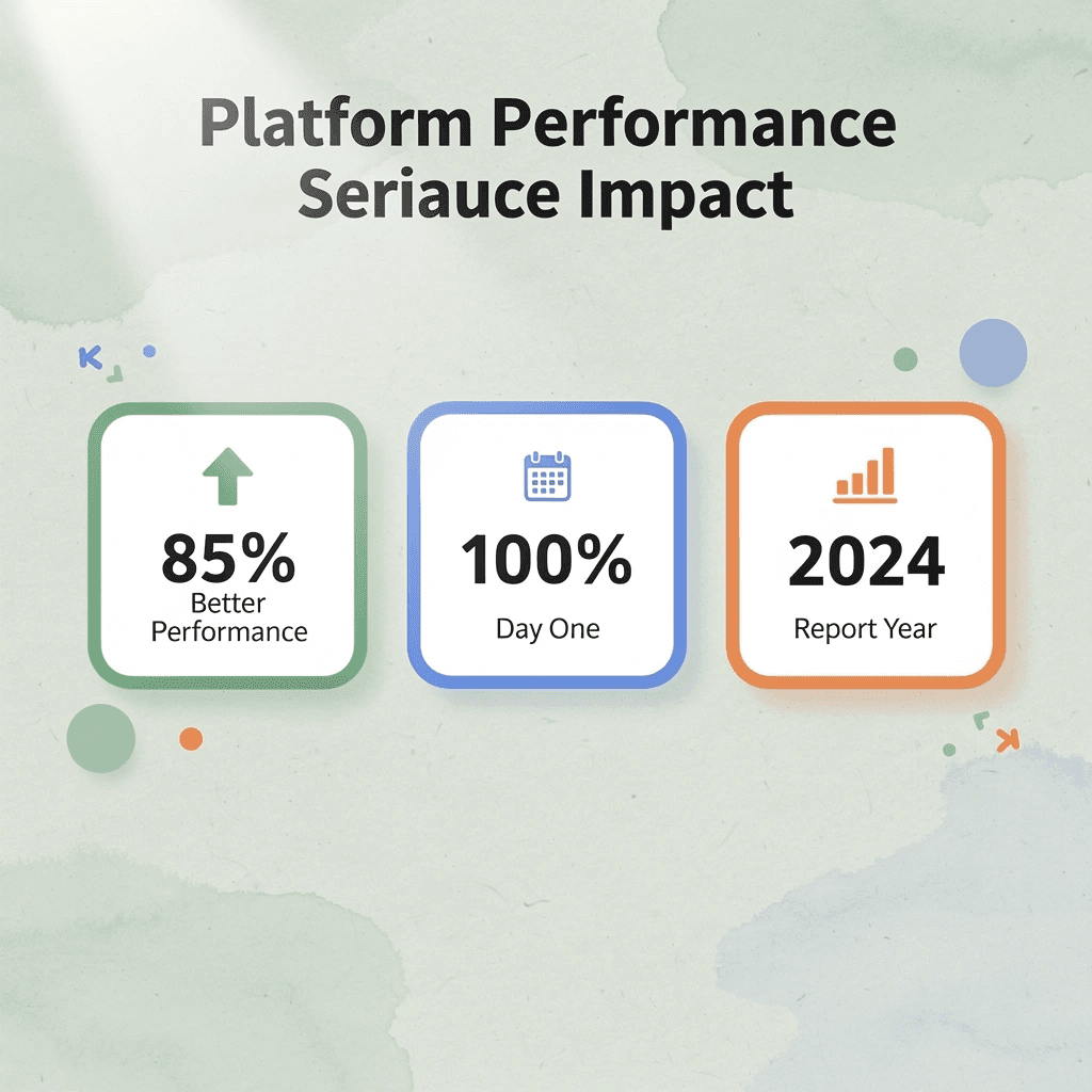 Statistics showing 85% of trading firms report better performance