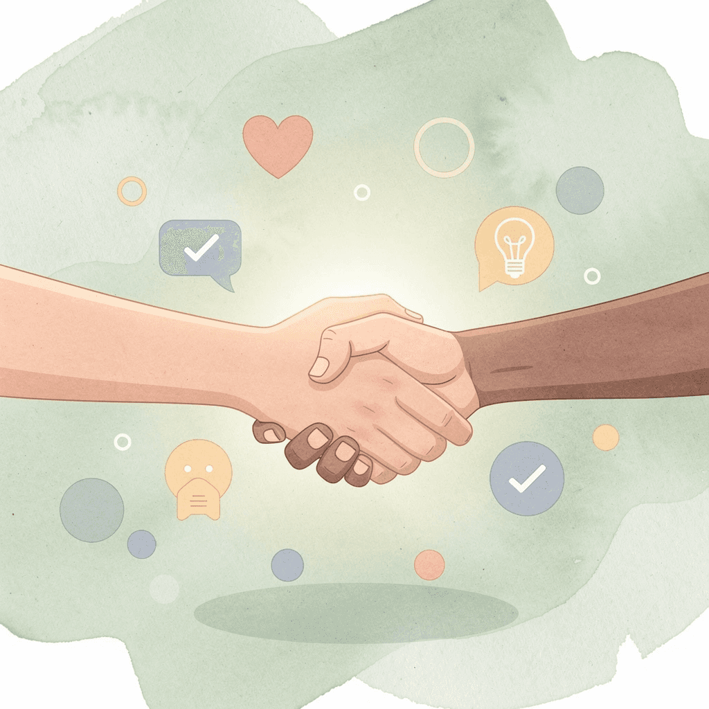 Handshake scene representing strategic partnership selection