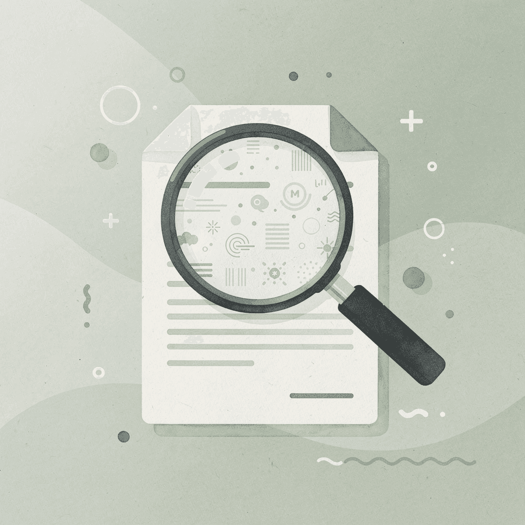 Magnifying glass examining scalability concept