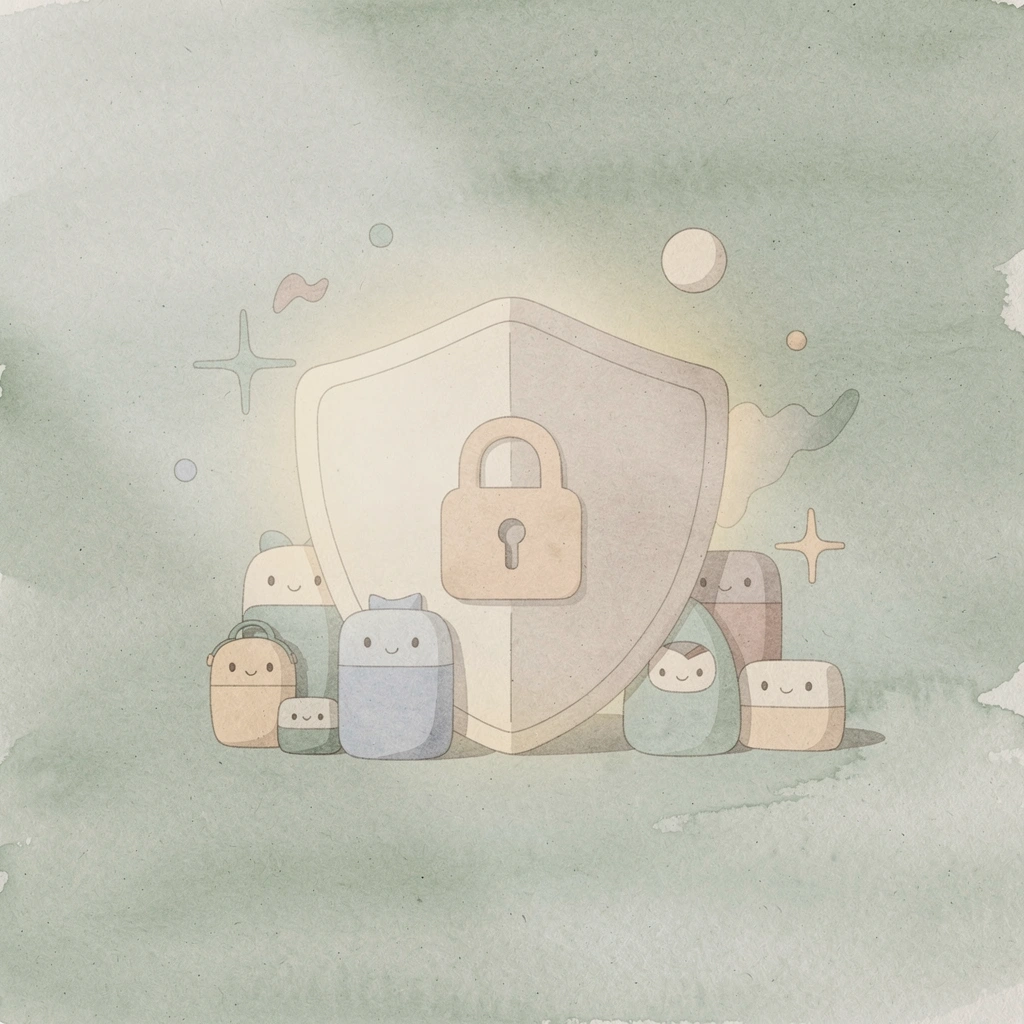 Shield protecting objects behind it representing failure cascade prevention