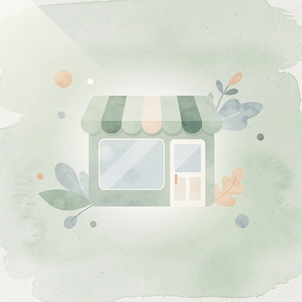 Storefront icon representing a ready-made business solution