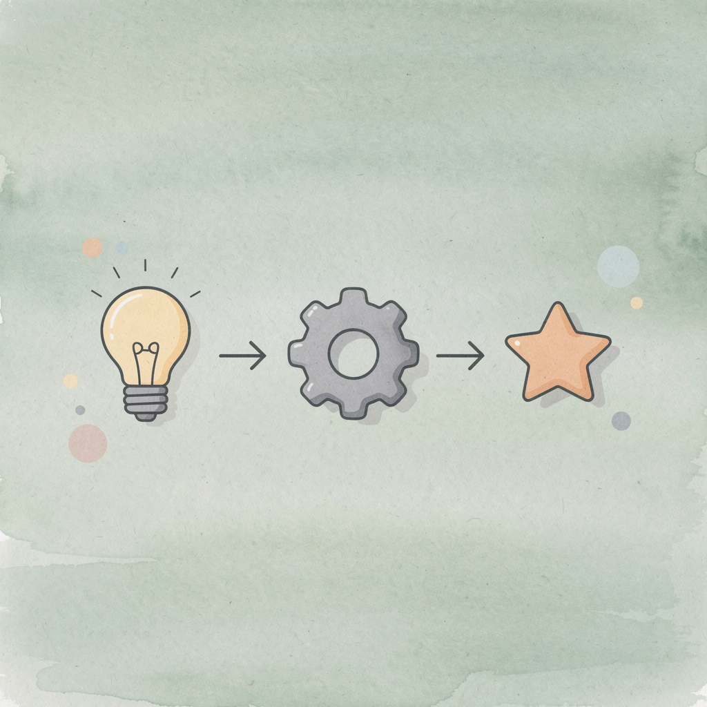 Three icons showing reputation leading to fees and competition