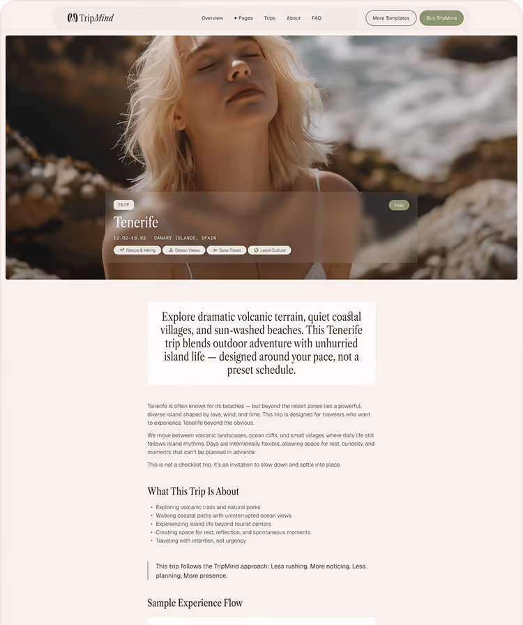 Travel studios & Custom trip Webflow Template