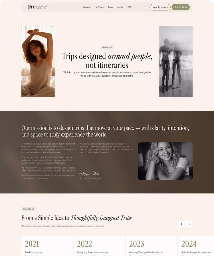 Travel studios & Custom trip Webflow Template