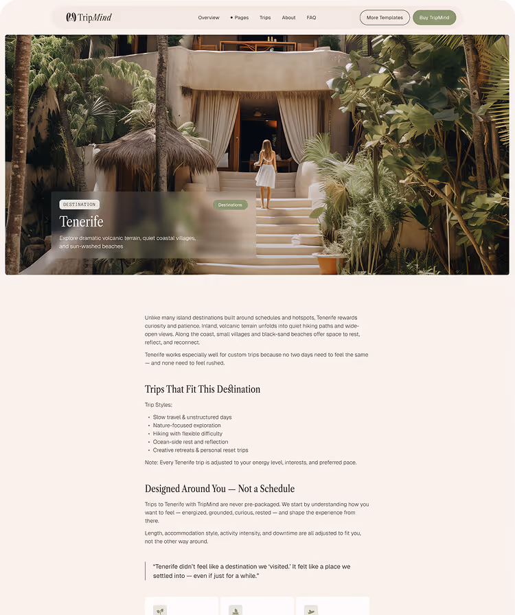 Travel studios & Custom trip Webflow Template