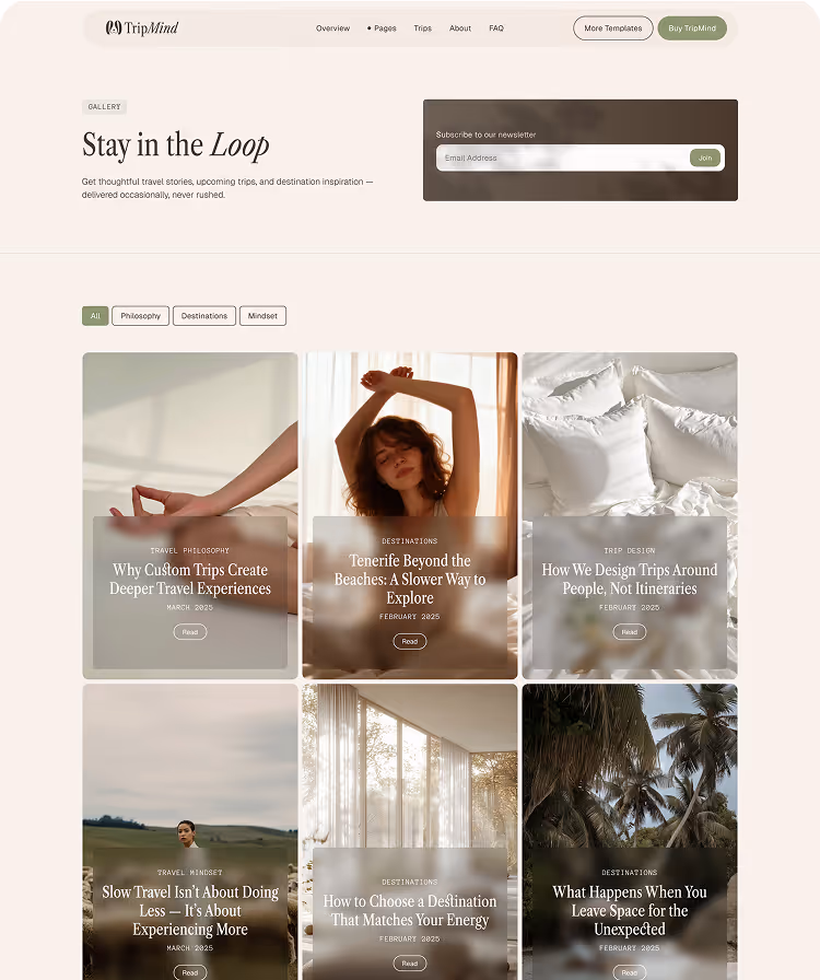 Travel studios & Custom trip Webflow Template