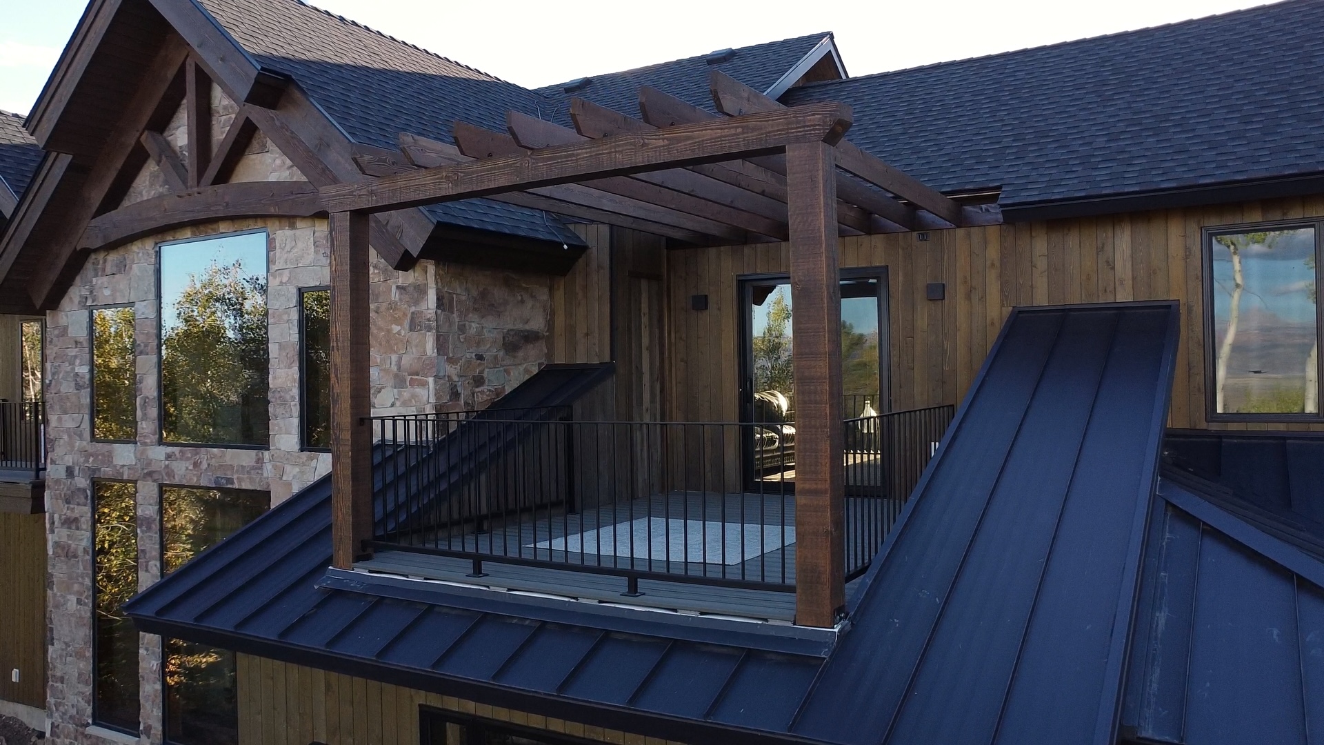 Hearthstone, the pergola loft above the kitchen