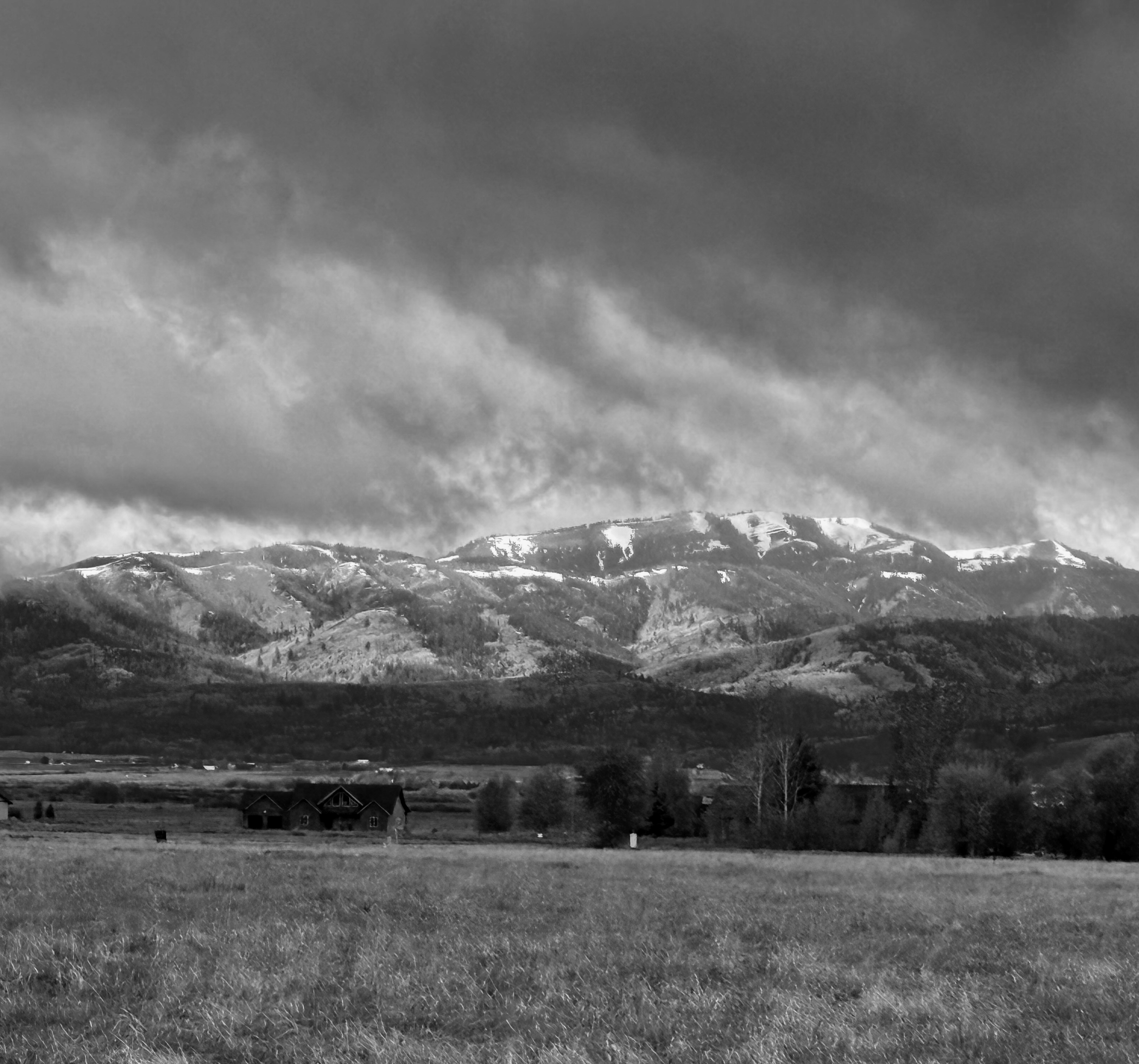Storm clouds over the Big Hole Mountains
