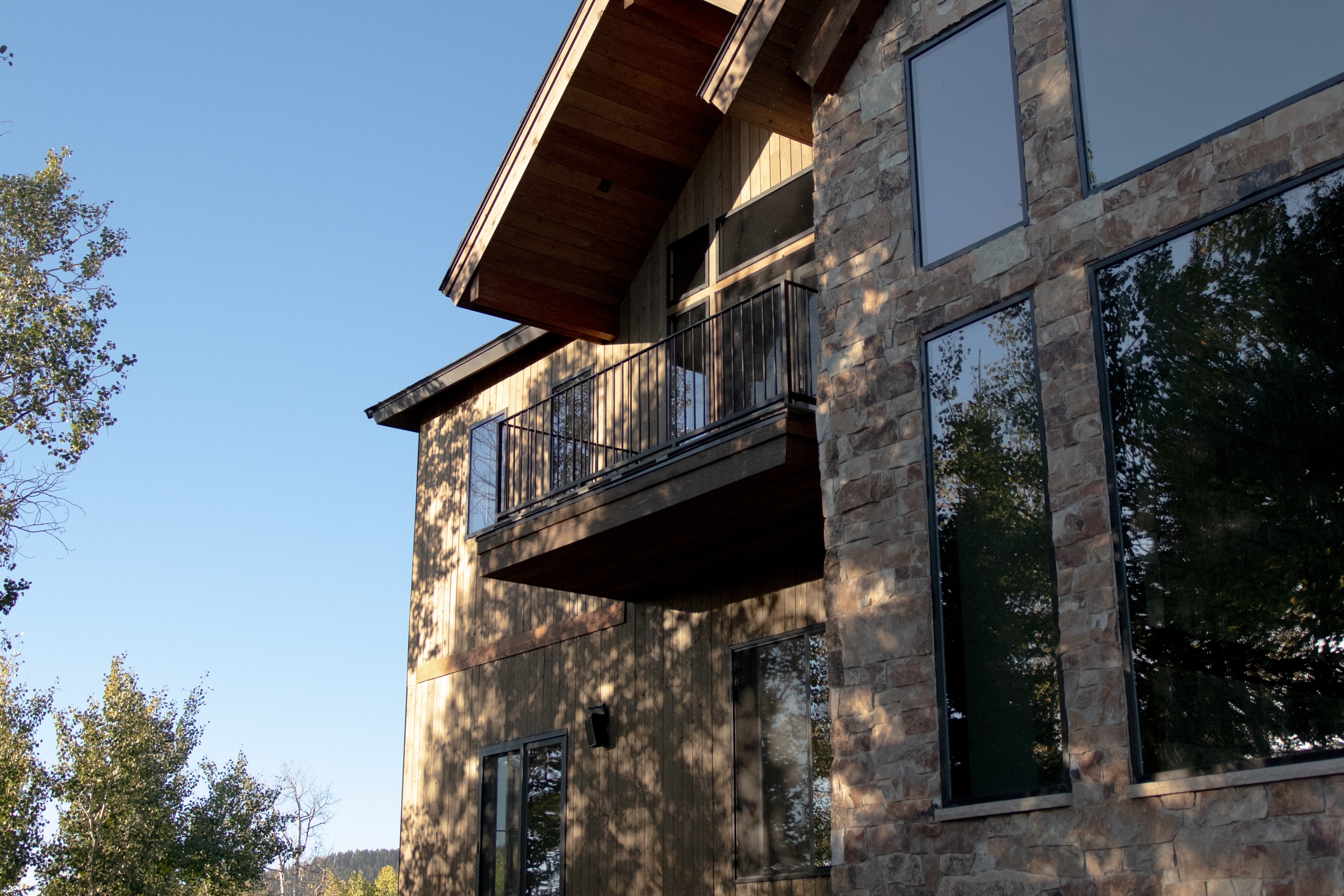 Hearthstone, the covered primary suite balcony