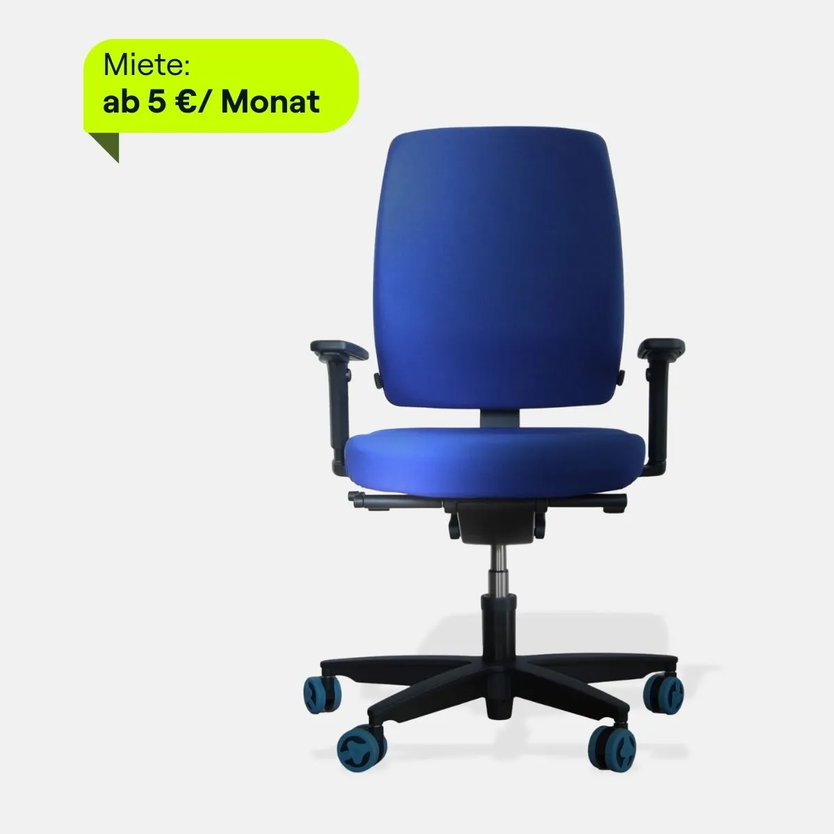 Ergonomischer Bürodrehstuhl Sedus Early Bird in Blau mit Armlehnen und Rollen