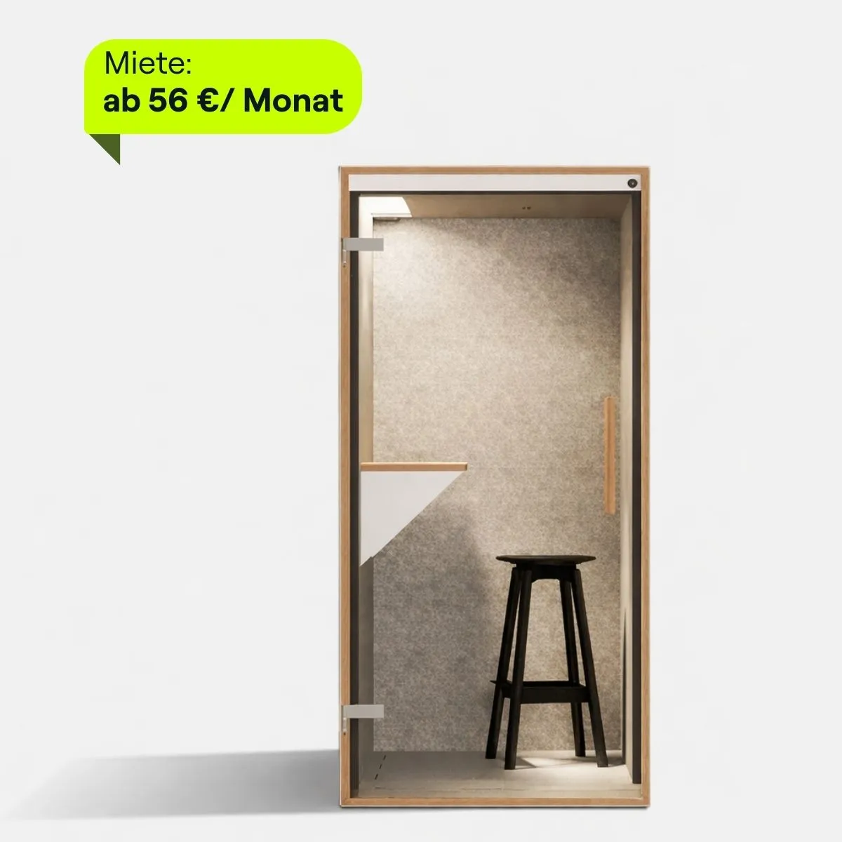 Akustische Telefonbox mute-labs SOLO für ruhige Gespräche und Videocalls im Büro