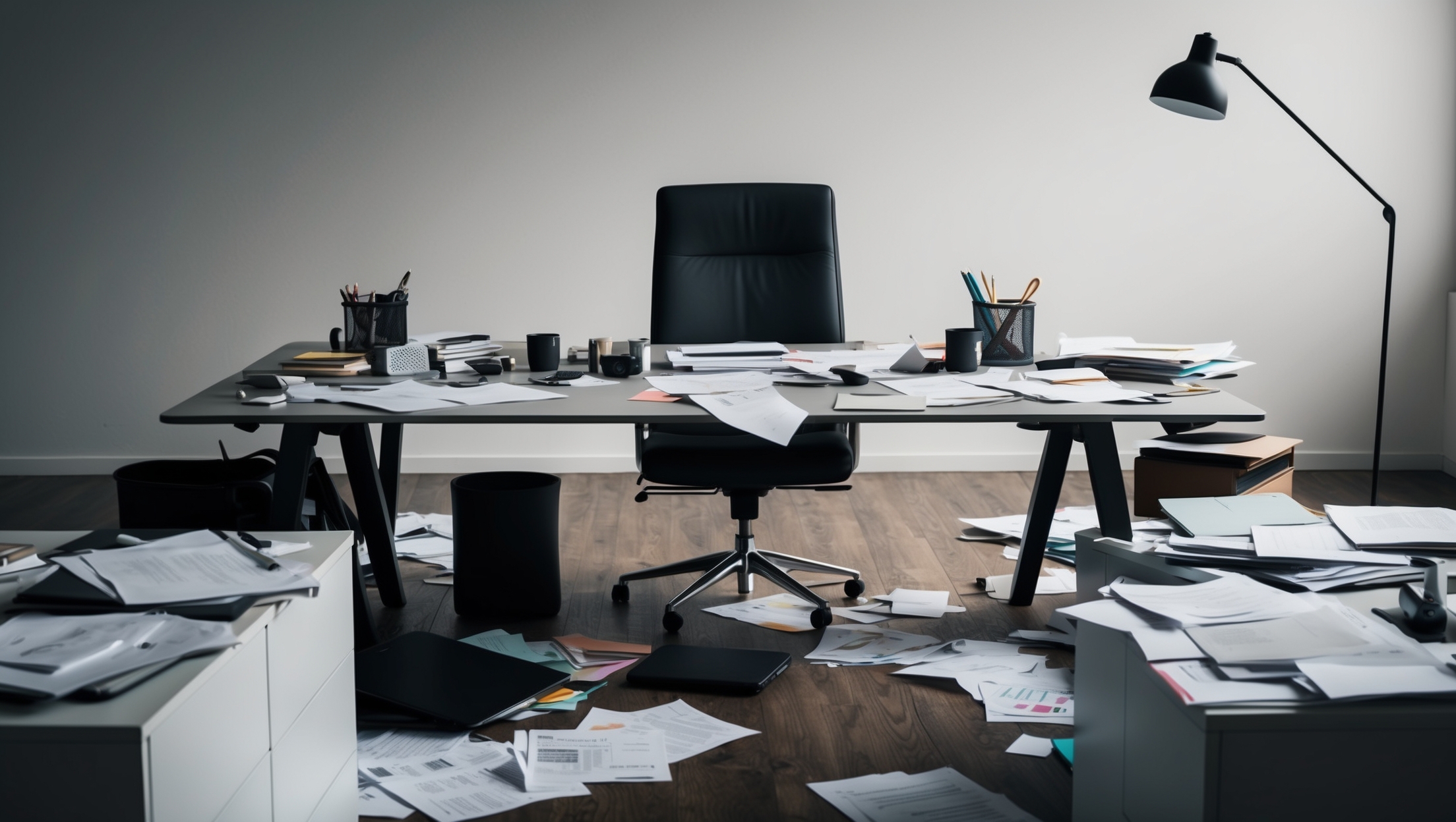 chaotischer schreibtisch – Büroeinrichtung | Fenyx Office