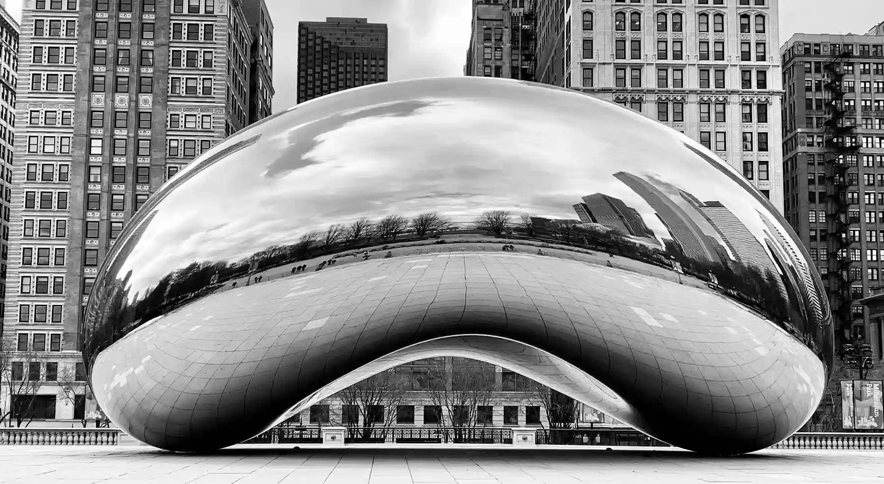 Giant mirror rounded object.