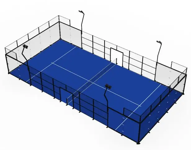 Panoramic Single Padel Court 20 x 6 m