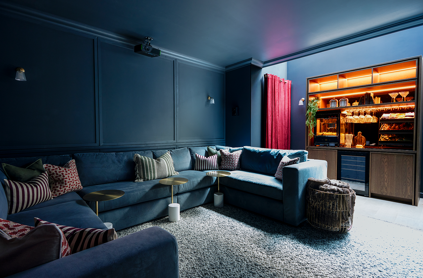 Velvet Reels cinema room and bar after the Yo's Home redesign