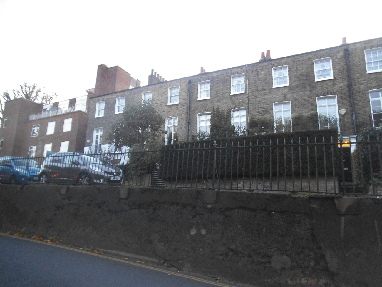 The green at Parsons Green with The White Horse
