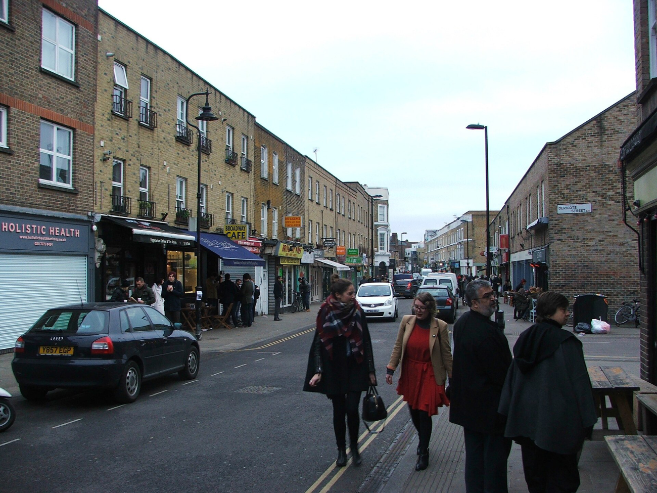 The green at Parsons Green with The White Horse