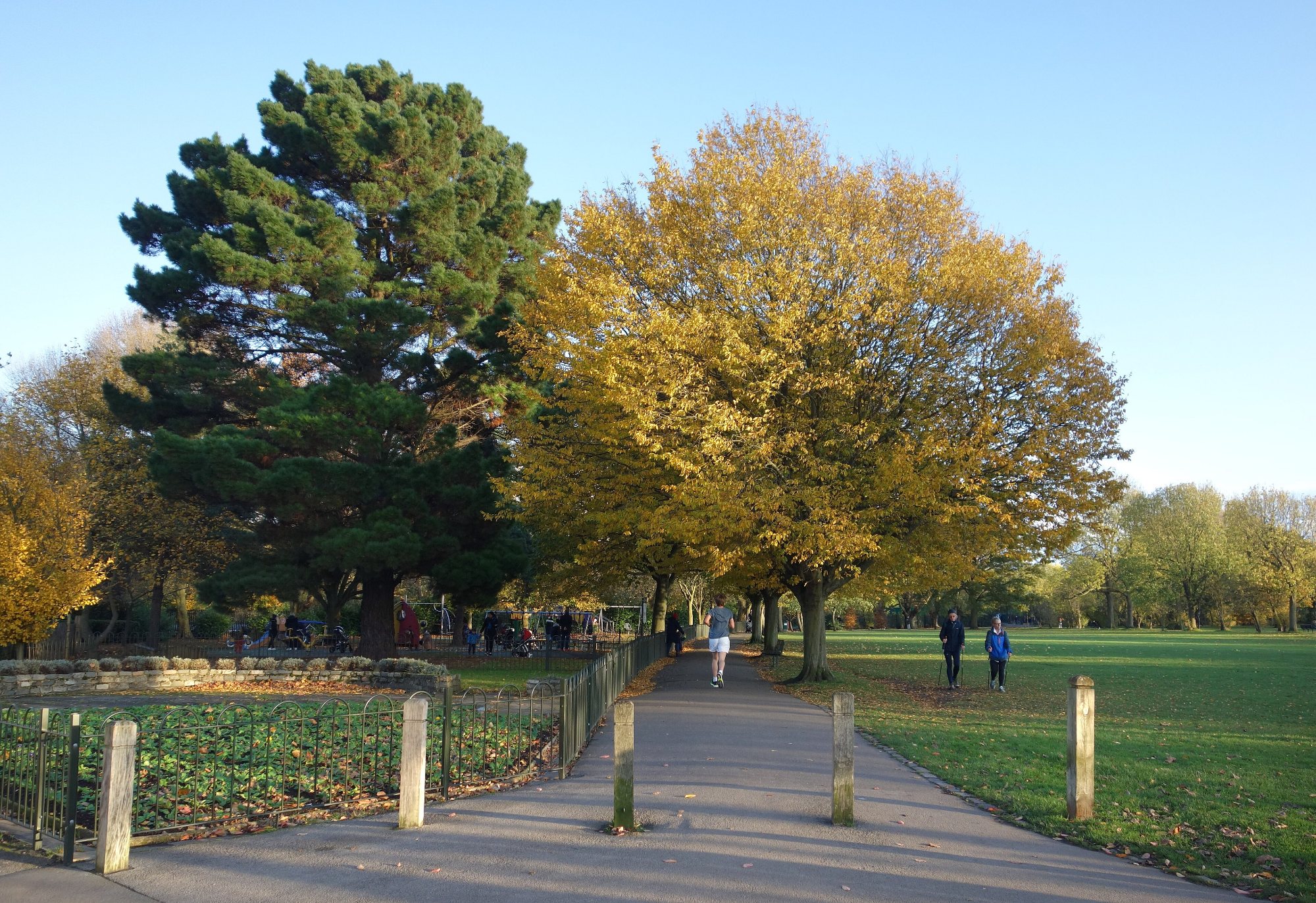 The green at Parsons Green with The White Horse