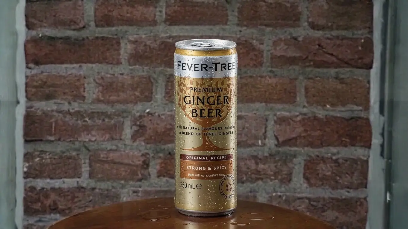 Fever Tree Ginger Beer 250ml can — spiced ginger beer available at Mezzave Amsterdam