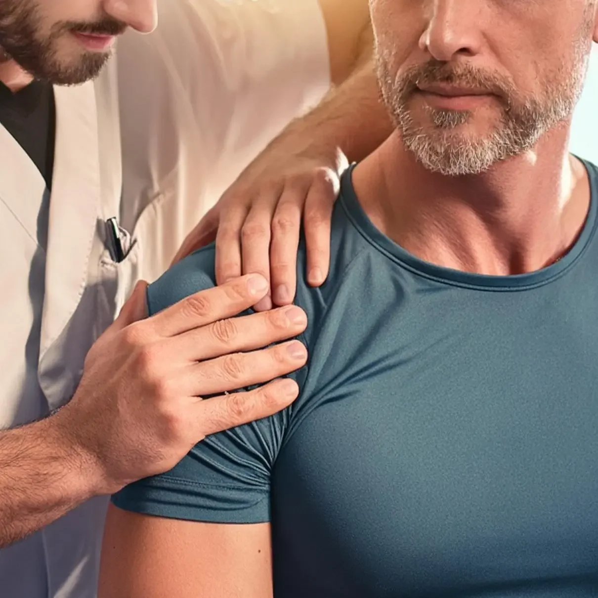 Confused patient sitting on bed wondering why back pain keeps returning.