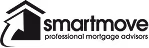 Smartmove professional mortgage advisors logo featuring a house roof and arrow design.