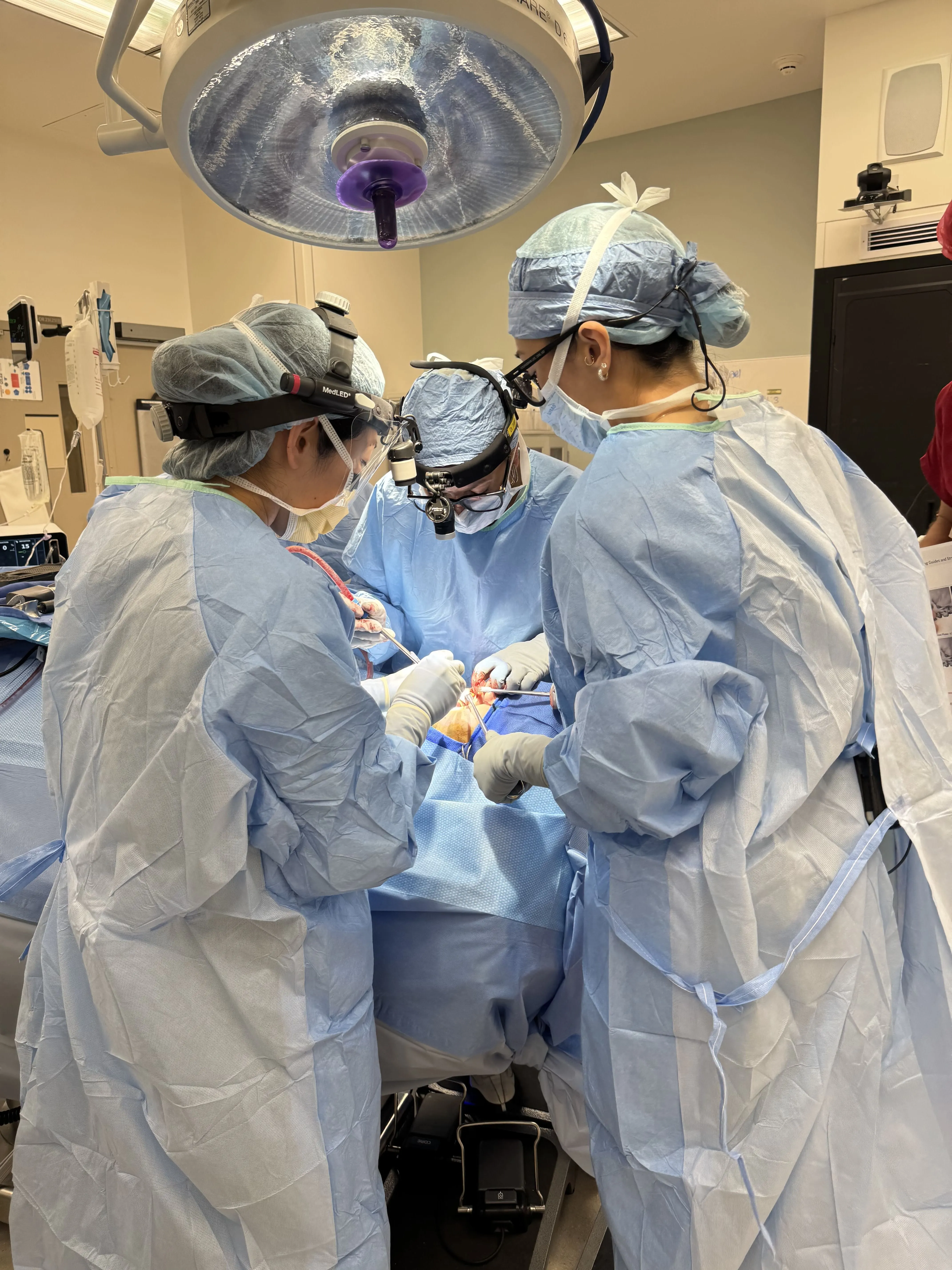 Dr. Gloria Luong Working on Patient