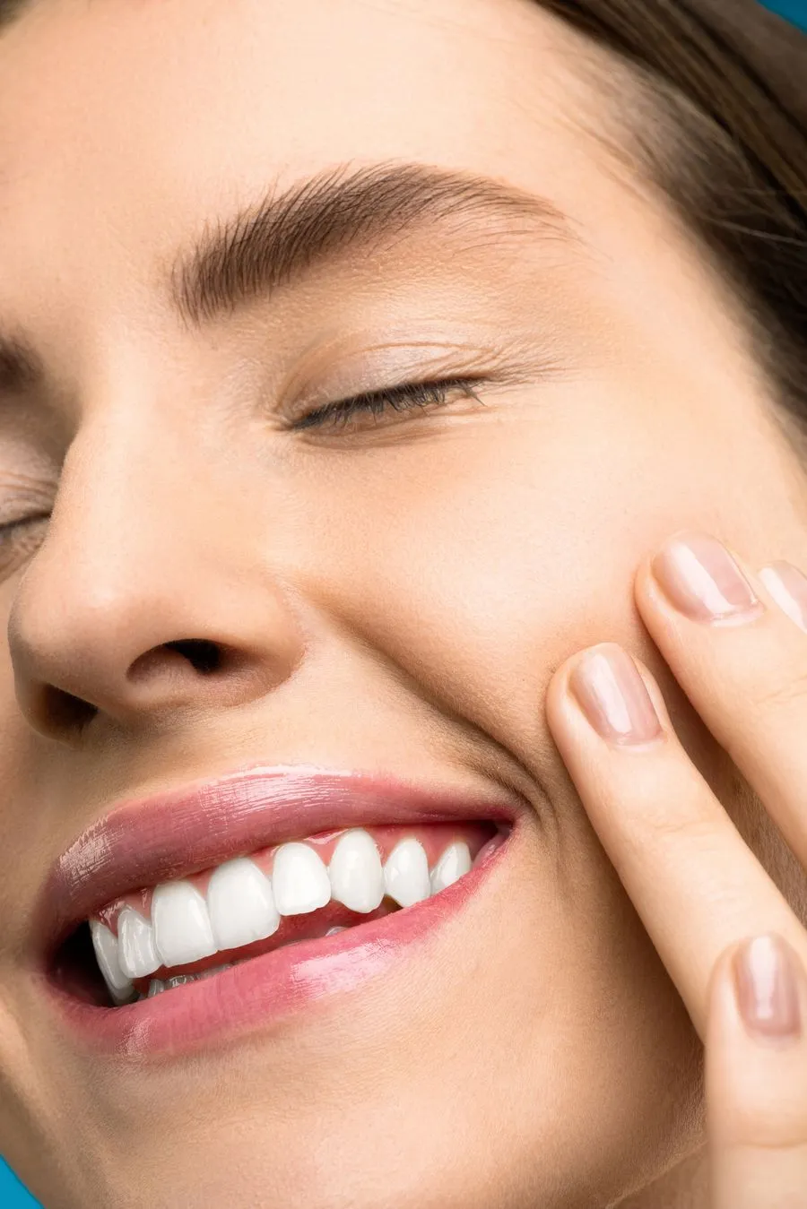 Close-up of a confident smile after professional teeth whitening