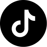 TikTok app icon with a white stylized musical note on a black background.