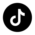 White TikTok logo on black background.