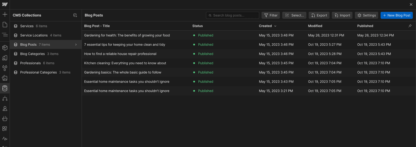 CMS Collection - Localfinder X Webflow Template