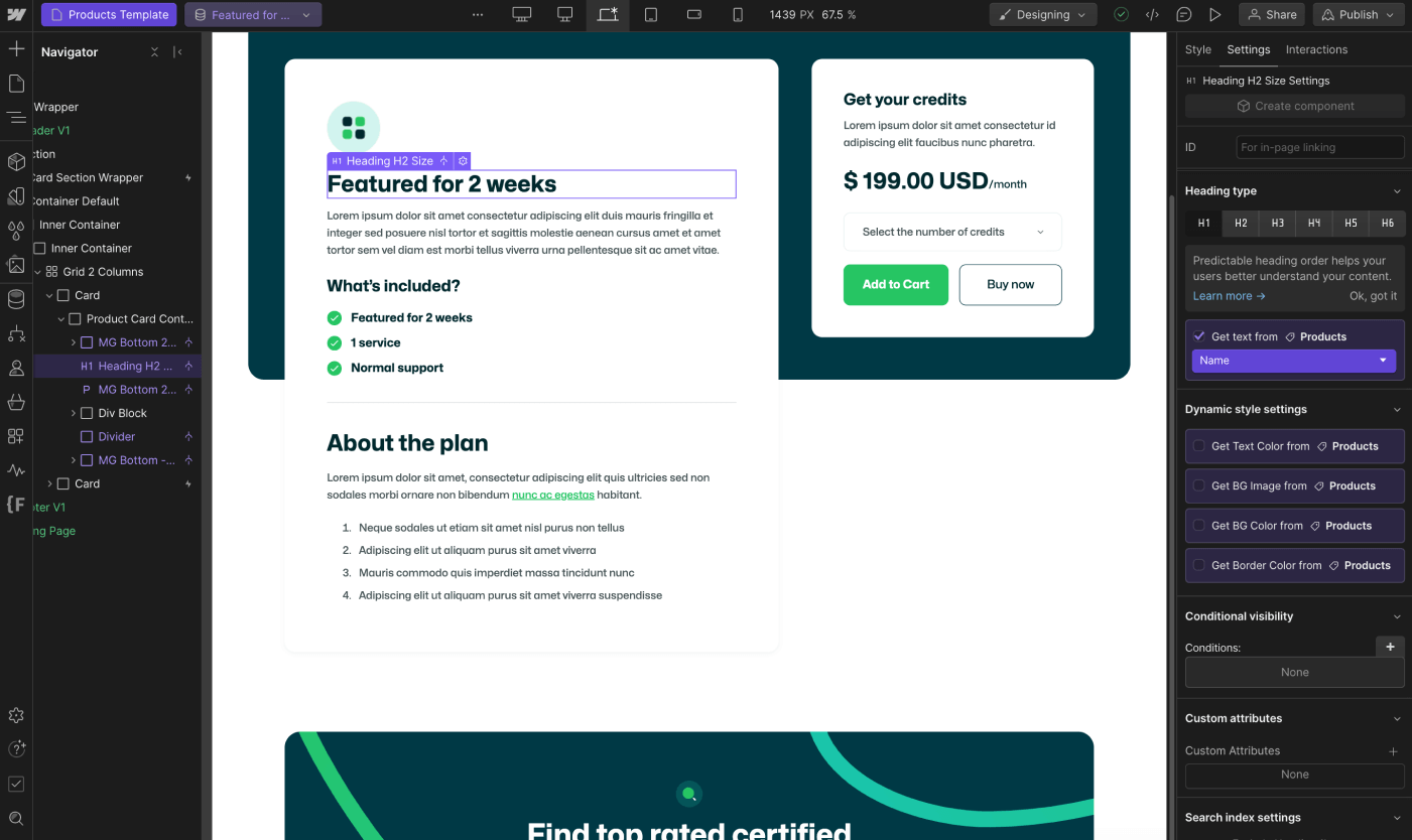 Ecommerce Page - Localfinder X Webflow Template