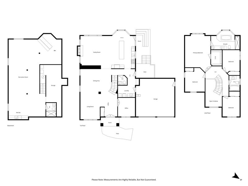 Black and white 2D floor plan with room dimensions