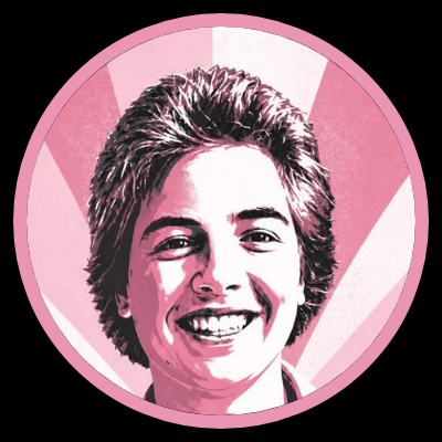 Profile picture: a tight crop of the illustrated portrait of Sasha Rosen in a pink ring.