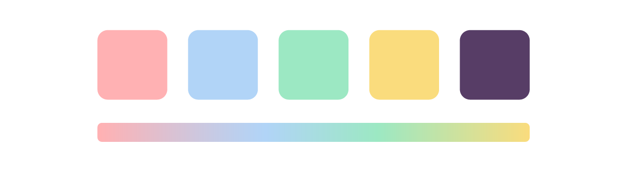 Tiles showing the colour palette of Diamond Spiritual Consulting.