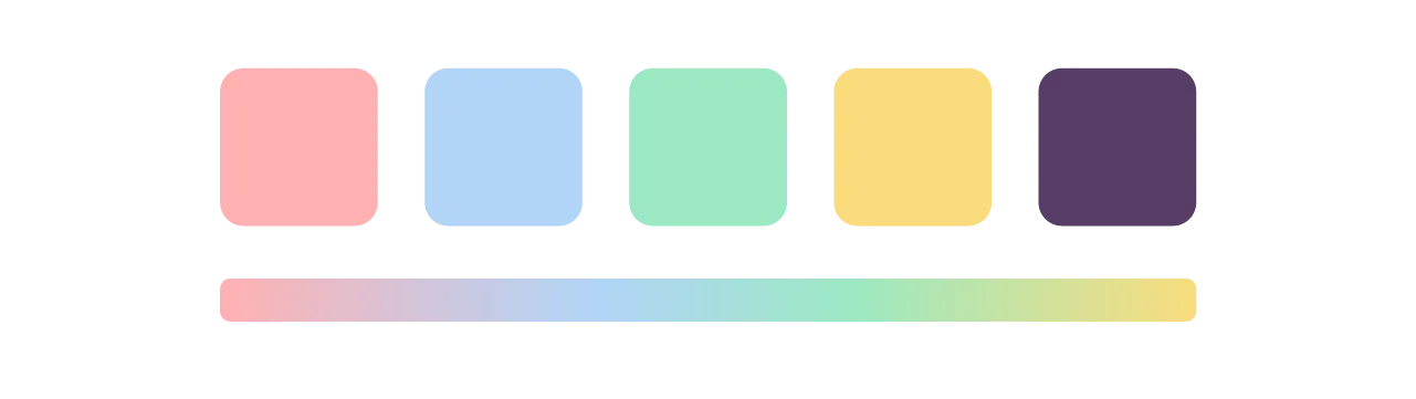 Tiles showing the colour palette of Diamond Spiritual Consulting.