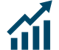 Blue performance icon with ascending bar chart and upward arrow.