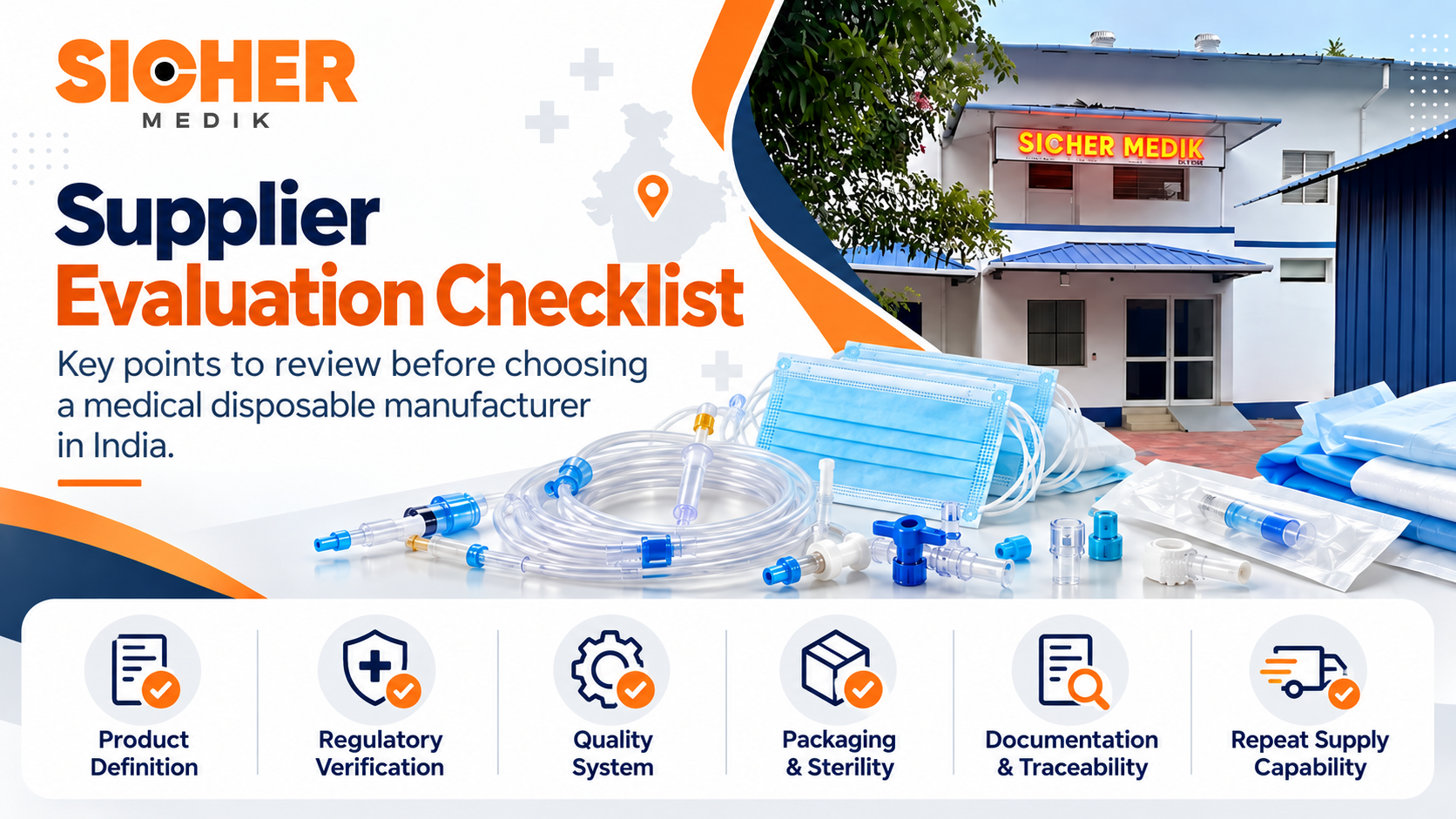 Medical disposable manufacturer supplier evaluation checklist for bulk procurement